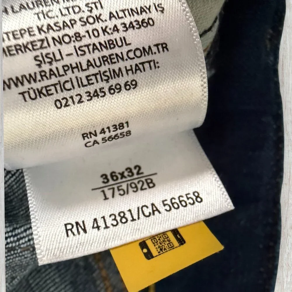 Polo Ralph Lauren Parkside Active Taper Jeans Men 36 x 32 Stretch Dark Wash